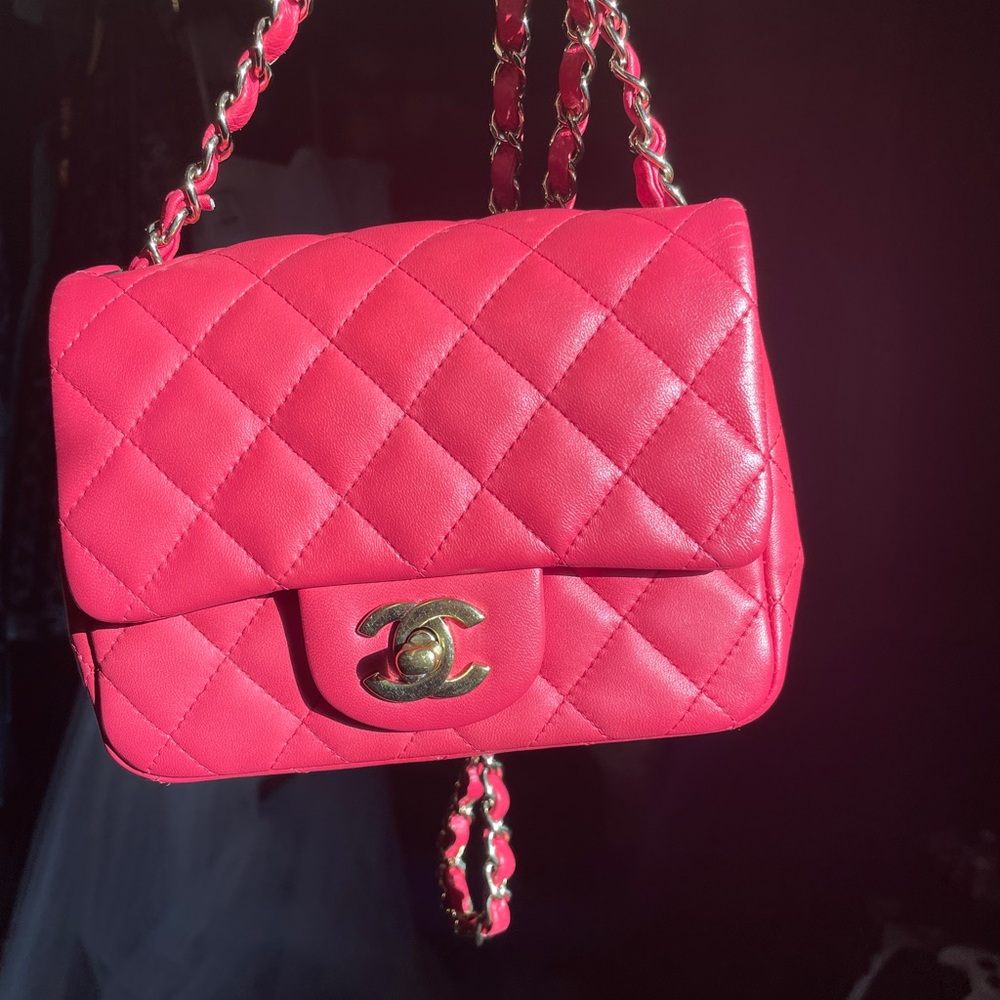 Chanel Pink Square mini  Bag